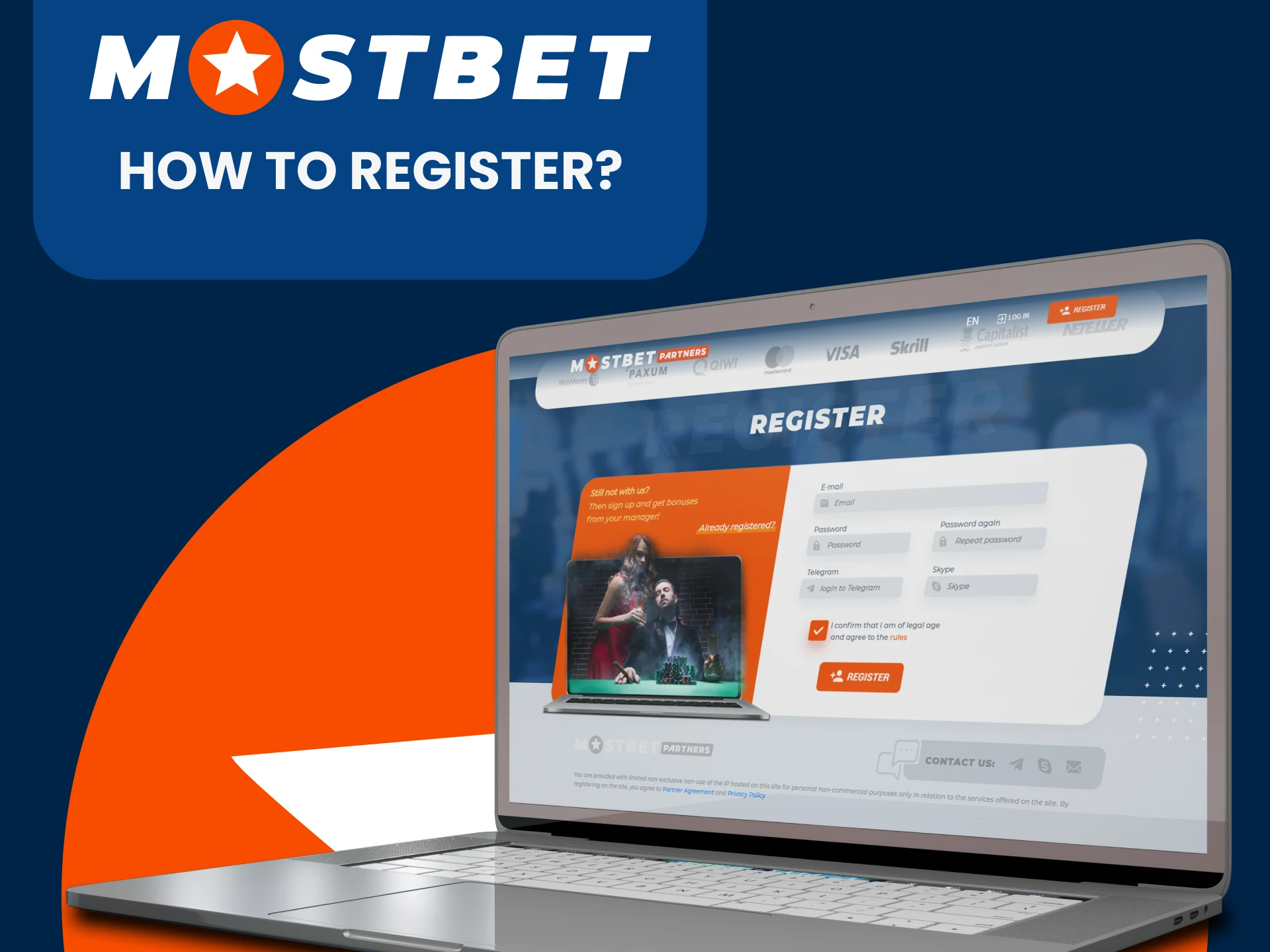 We will tell you how to register in the Mostbet affiliate program.