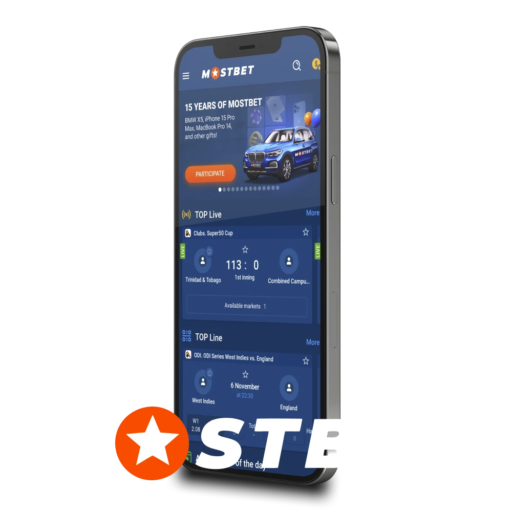 For bets and games, choose the Mostbet application.