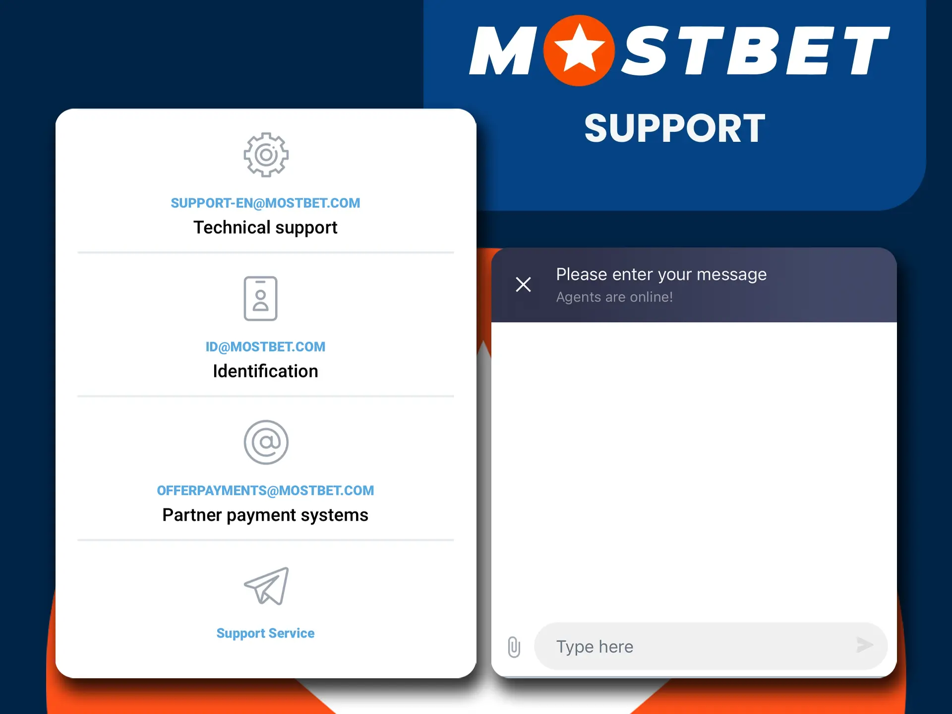 You can contact your support in the Mostbet application.