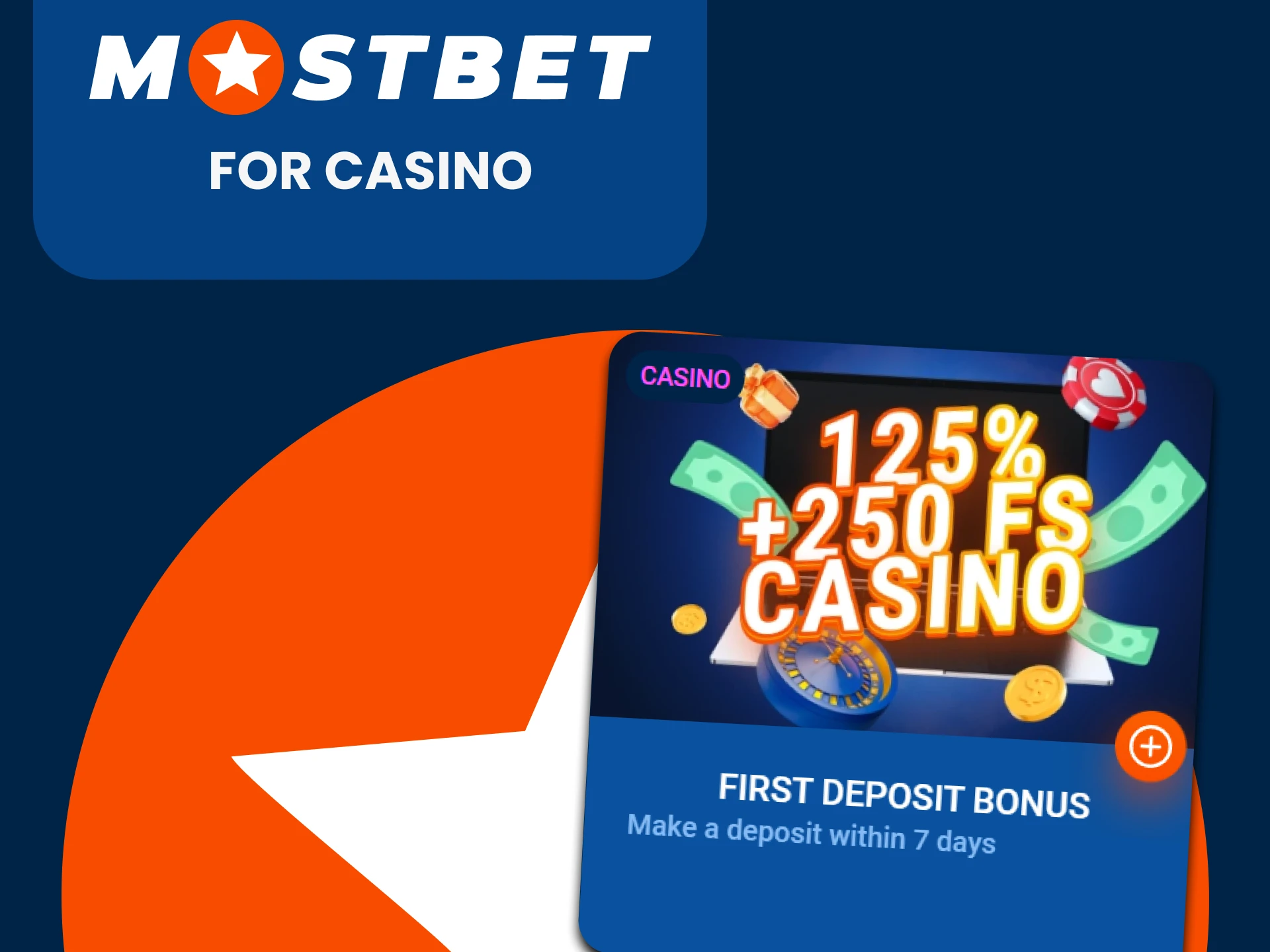 Mostbet gives bonuses for casino.