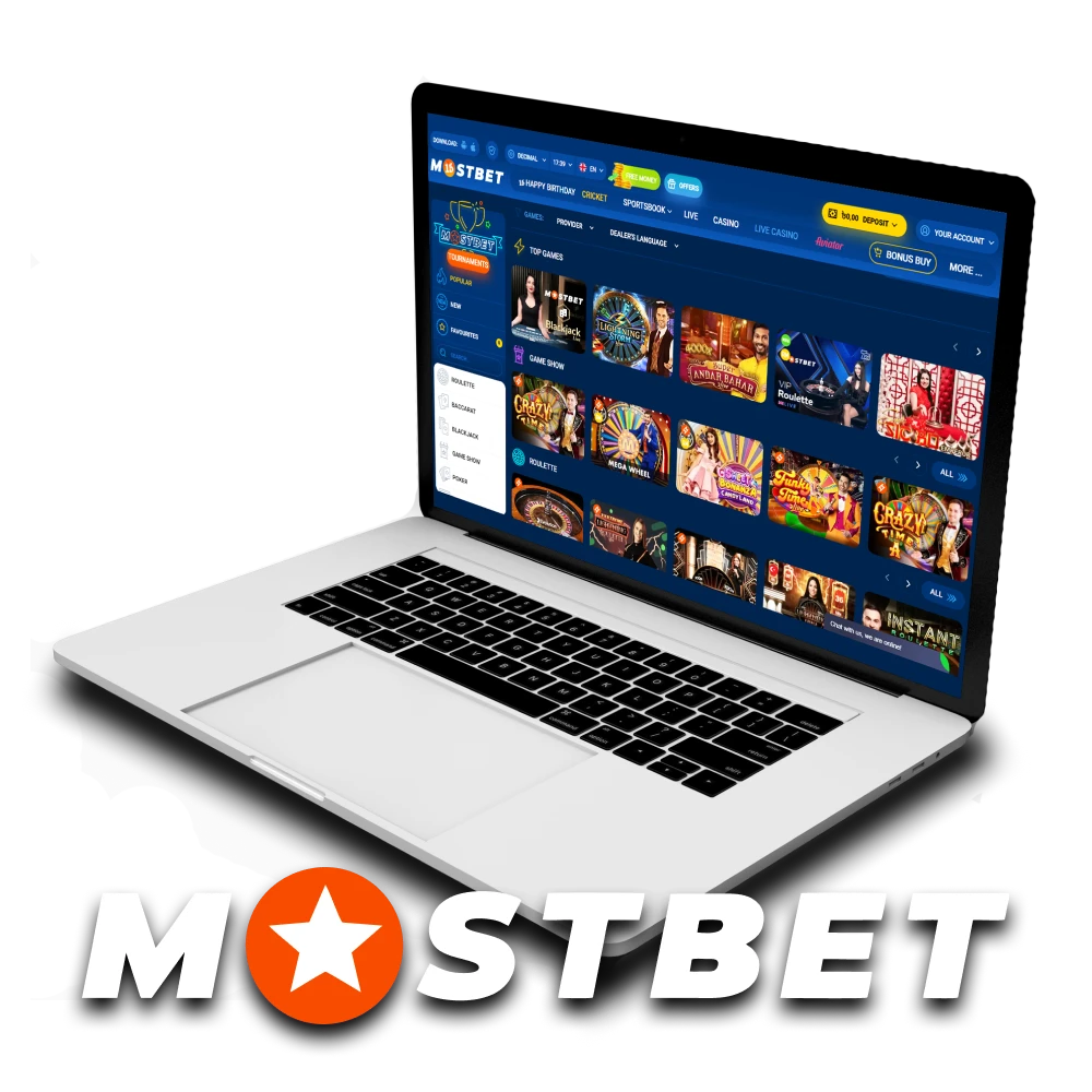 Choose a live casino to play at Mostbet.