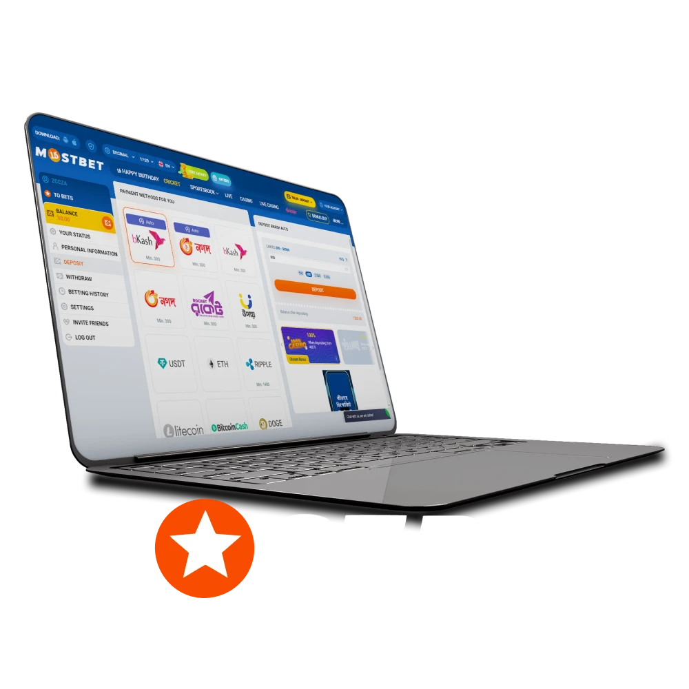 We will talk about transactions on Mostbet.