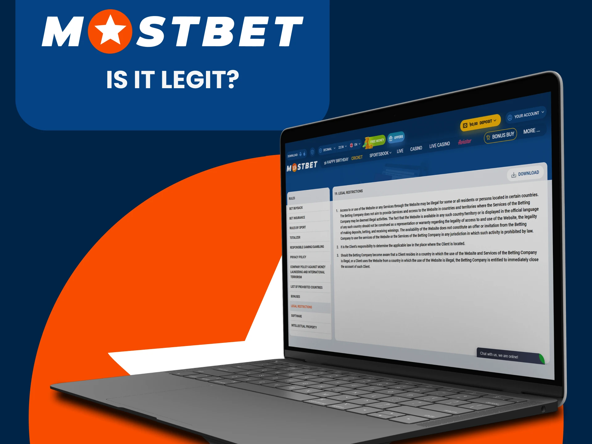 Mostbet is a legal site.