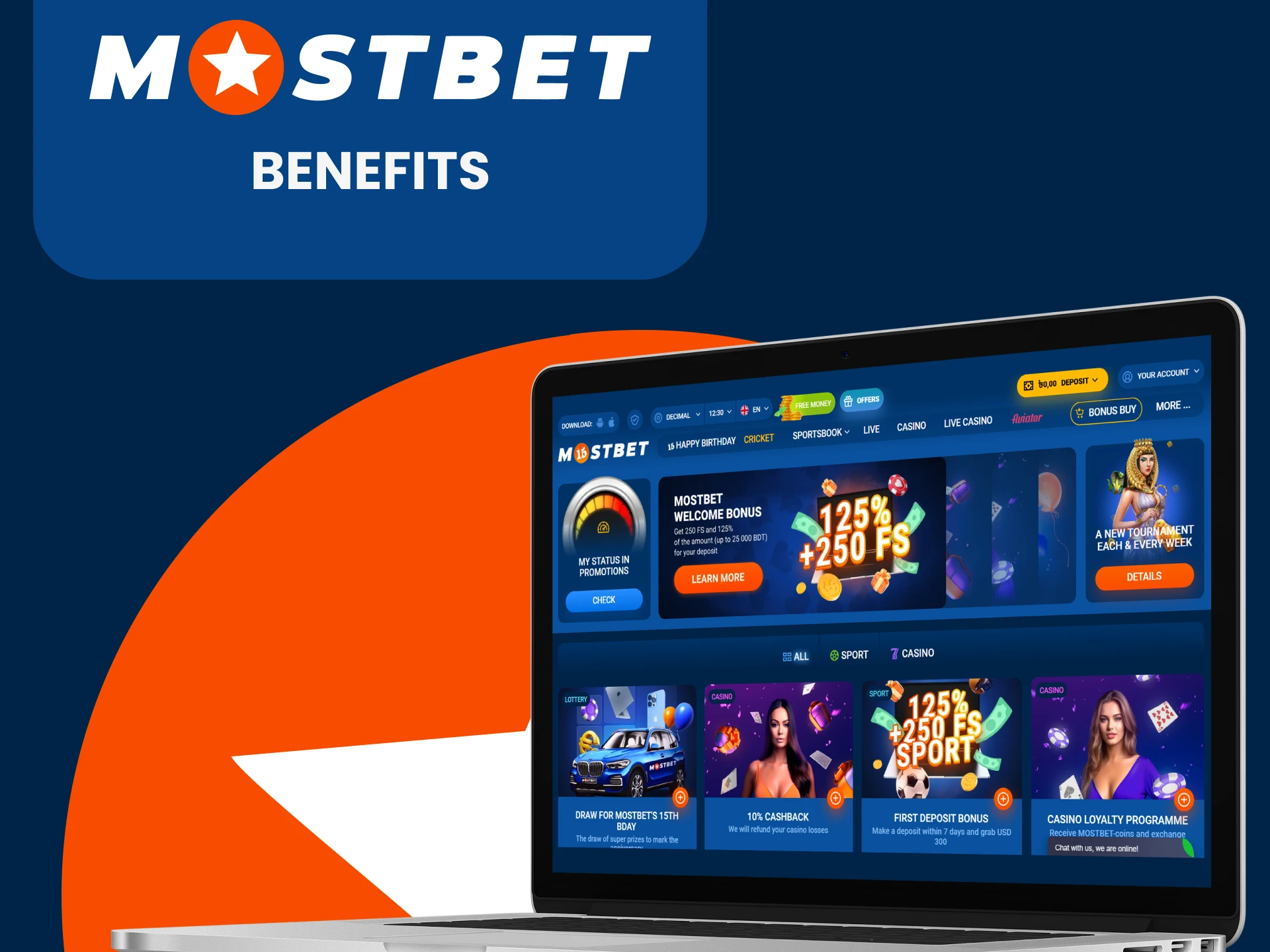 We will tell you about the advantages of the Mostbet website.