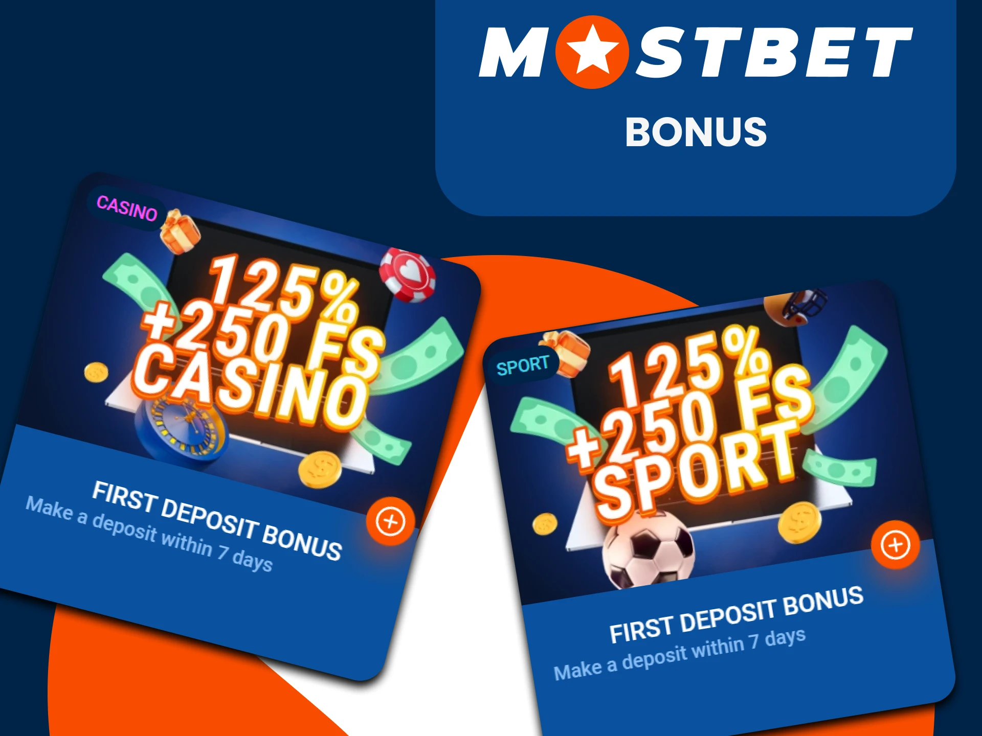 Mostbet gives bonuses after registration.