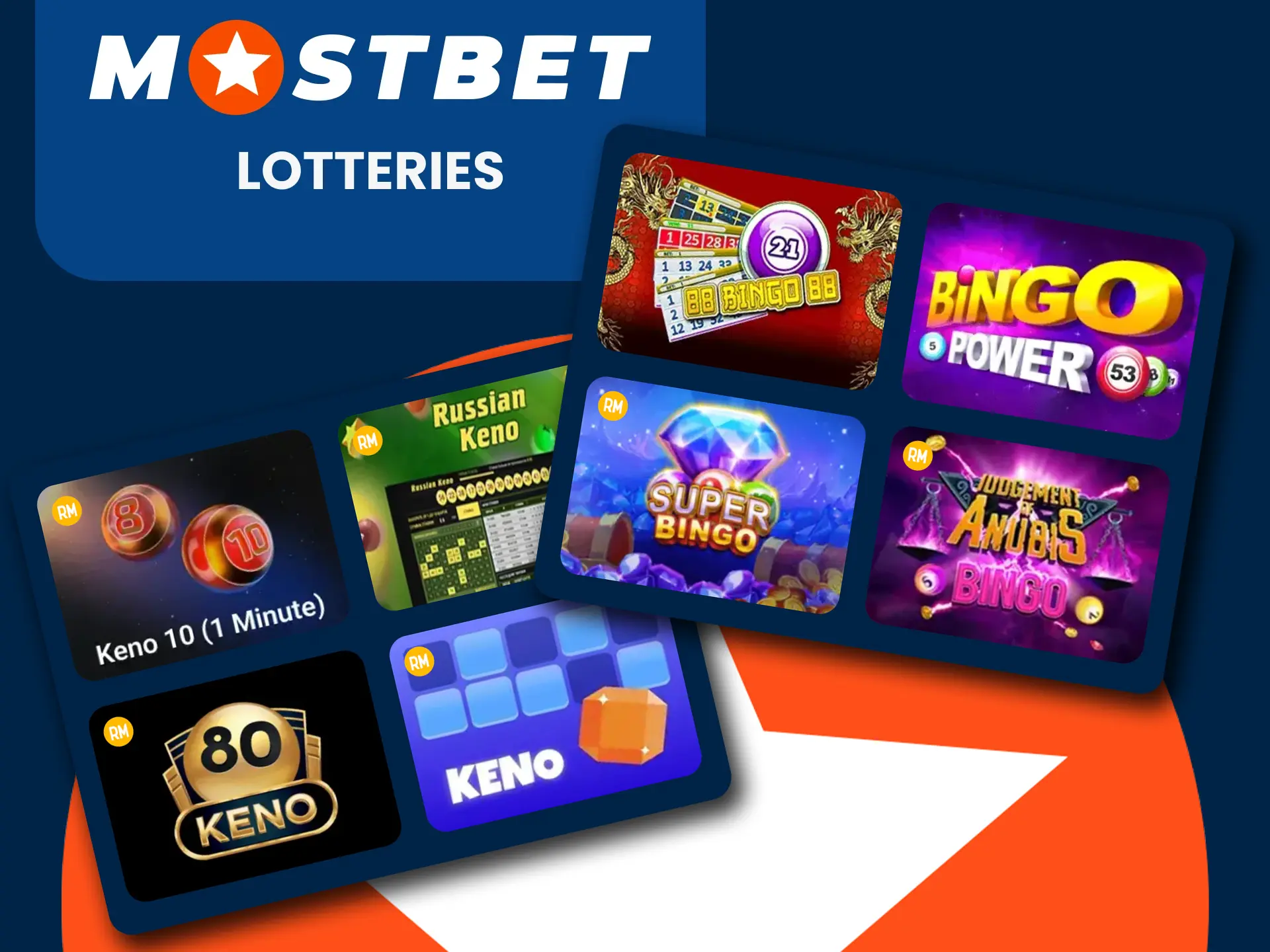 Choose lotteries for games on Mostbet.