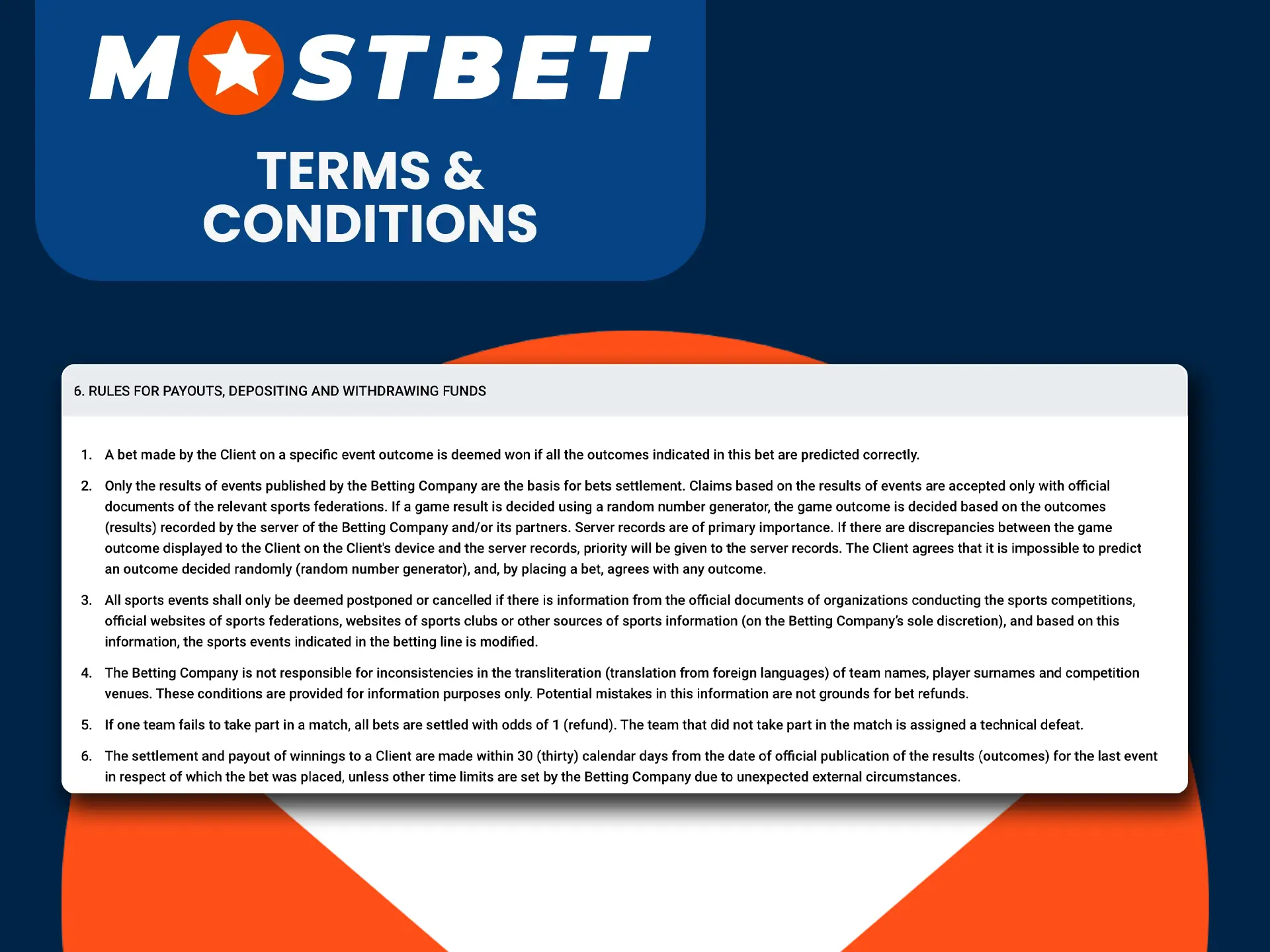 Learn the transaction rules on Mostbet.