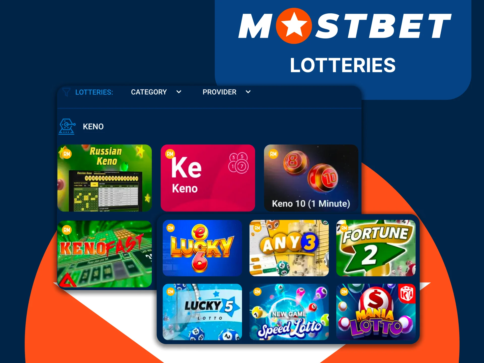 Play lotteries on Mostbet and pick numbers for quick wins.