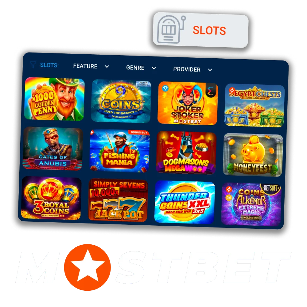 Start playing Mostbet slots with your welcome bonus activated.