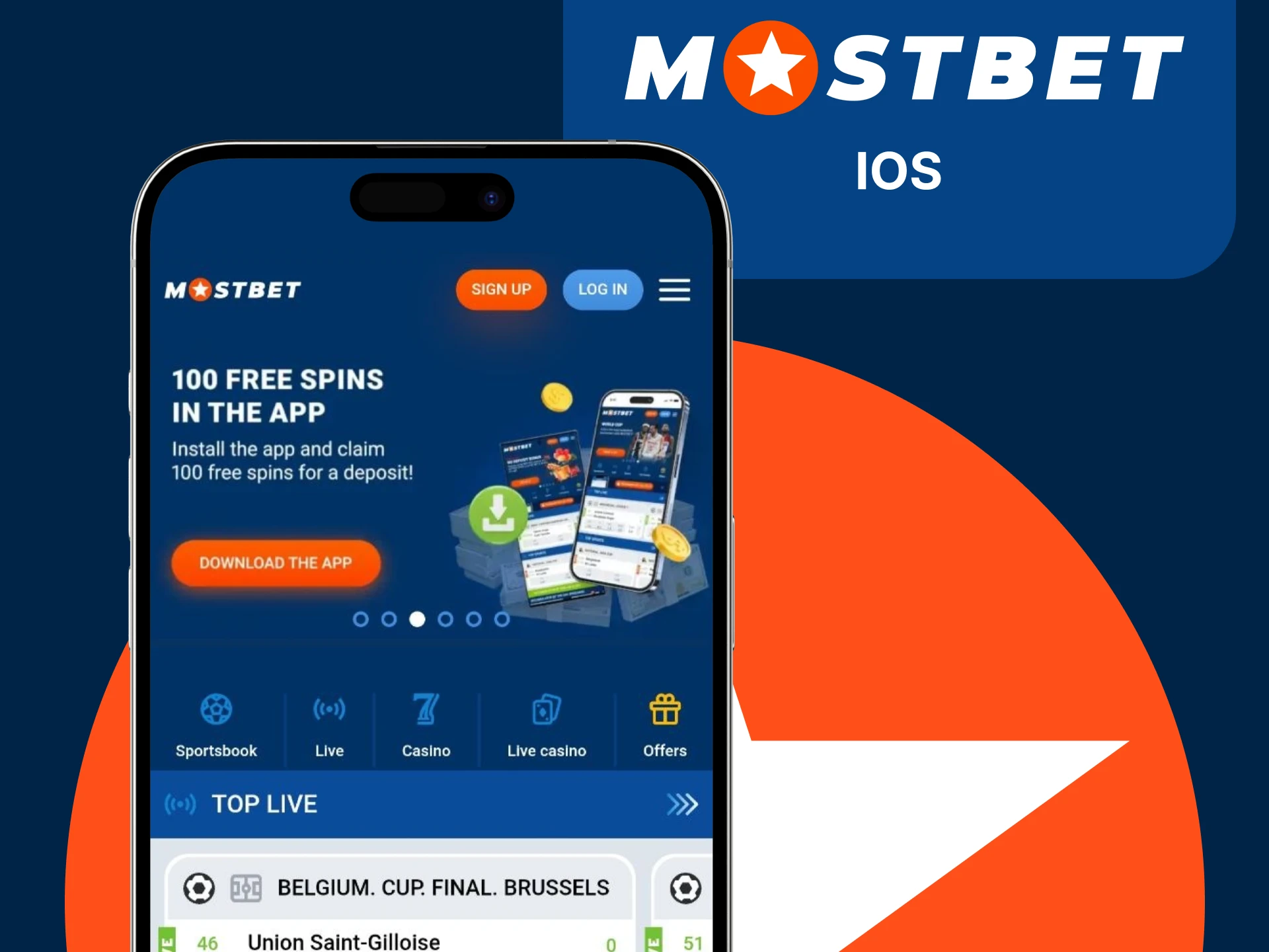 Download the Mostbet mobile app for iOS to bet on sports and play casino games on your iPhone.